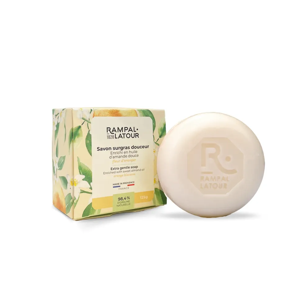 Rampal Latour Oranjebloesem vaste zeep 125g overvet