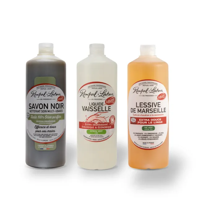 Rampal Latour Essential schoonmaakset 3x1L natuurlijk