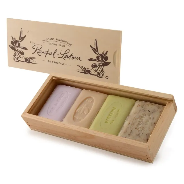 Rampal Latour Pencil box of 4 scented soaps zeepjes kist