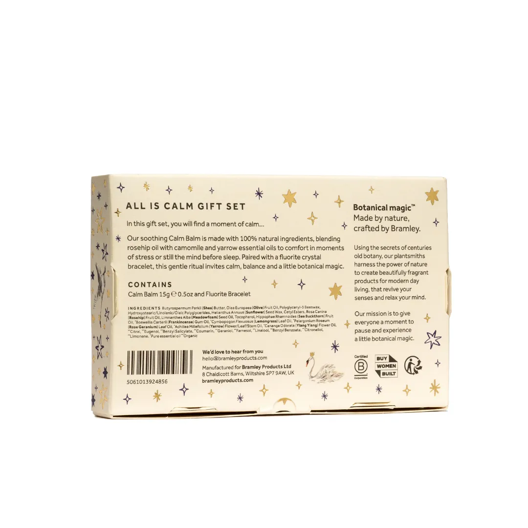 Bramley All Is Calm geschenkset balsem en armband