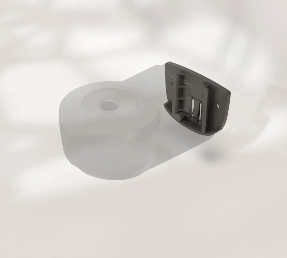 Lesseau wandhouder voor automatische zeepdispenser met plakstrip