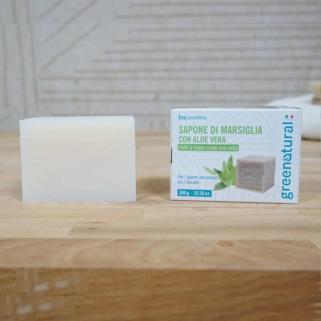 Greenatural Marseillezeep Vaste Waszeep Aloë Vera Natuurlijk Handgemaakt