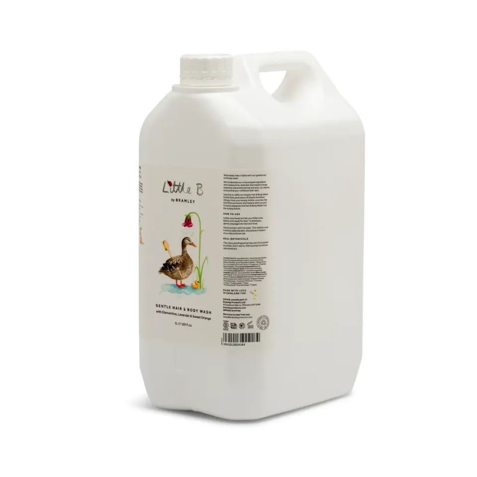 Bramley Little B Gentle Hair & Body Wash haar- en lichaamswas 5 liter navulling