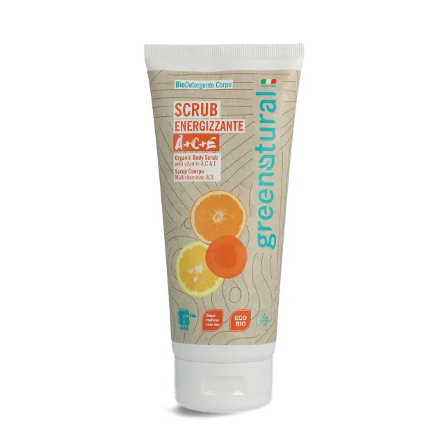 Greenatural A+C+E lichaamsscrub amandel zacht exfoliërend