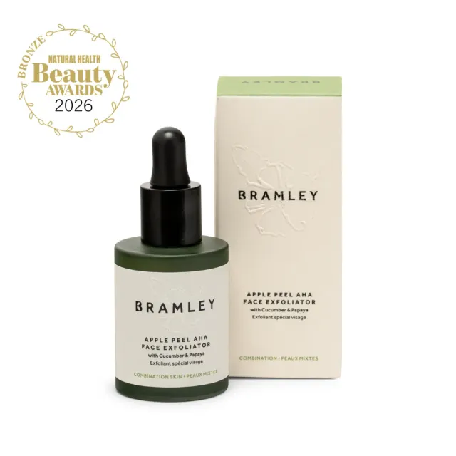 Bramley Apple Peel AHA gezichtsexfoliator papaja komkommer