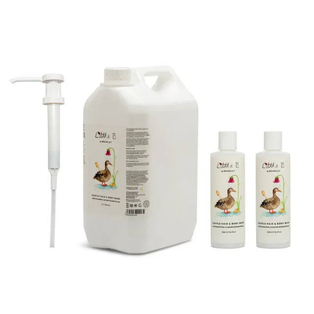 Bramley Little B milde haar- en bodywash 5 liter startpakket baby