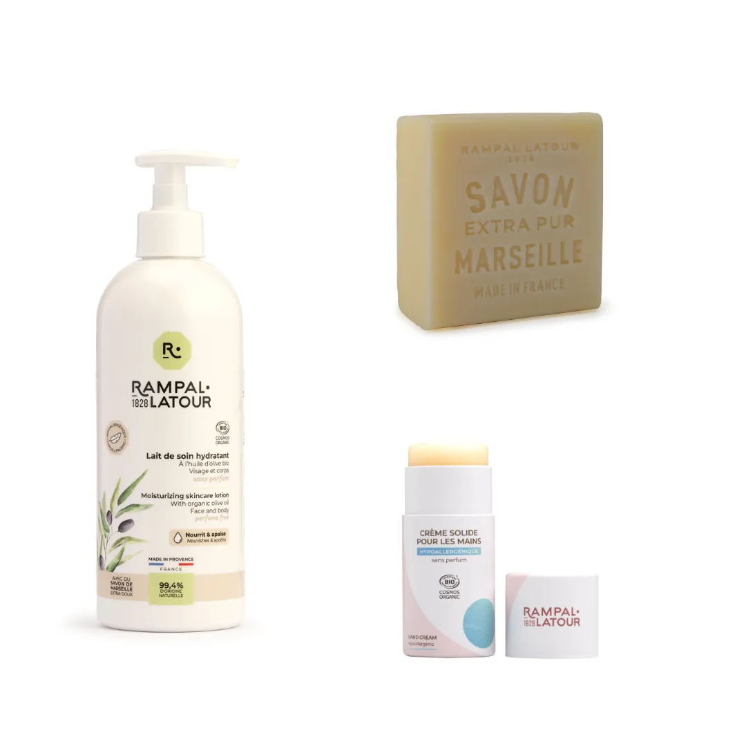 Rampal Latour Routine Douceur Naturelle verzorgingsset 27 g + 500 ml + 150 g