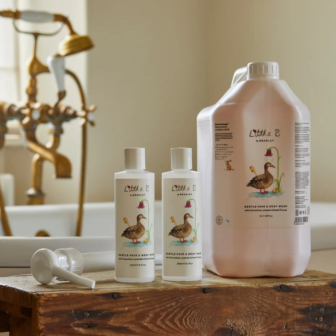 Bramley Little B milde haar- en bodywash 5 liter startpakket baby