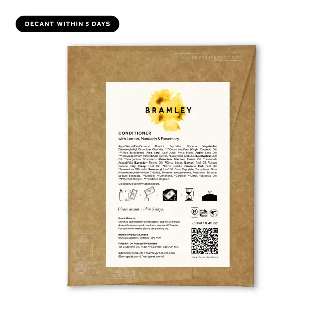 Bramley Conditioner Compostable Refill Pouch conditioner