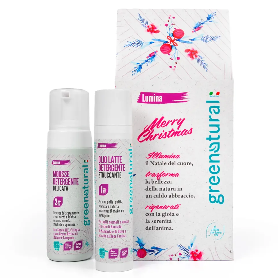 Greenatural Lumina cadeauset gezicht reiniging 2-delig