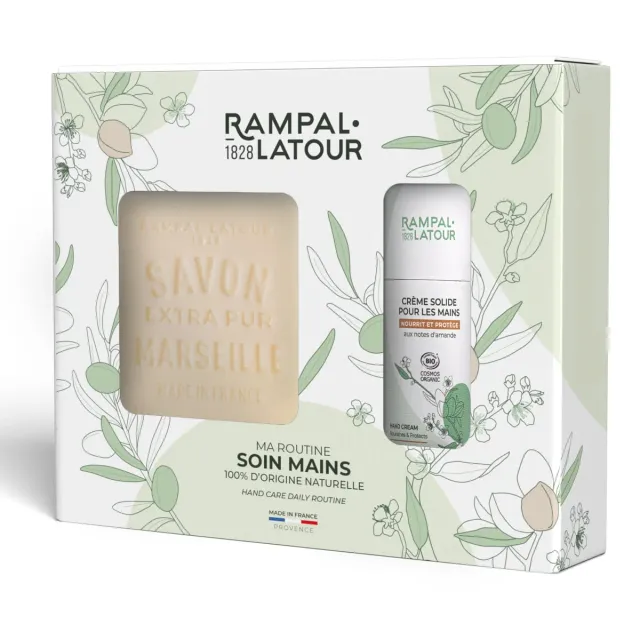 Rampal Latour handverzorgingsset zeep + crème amandel