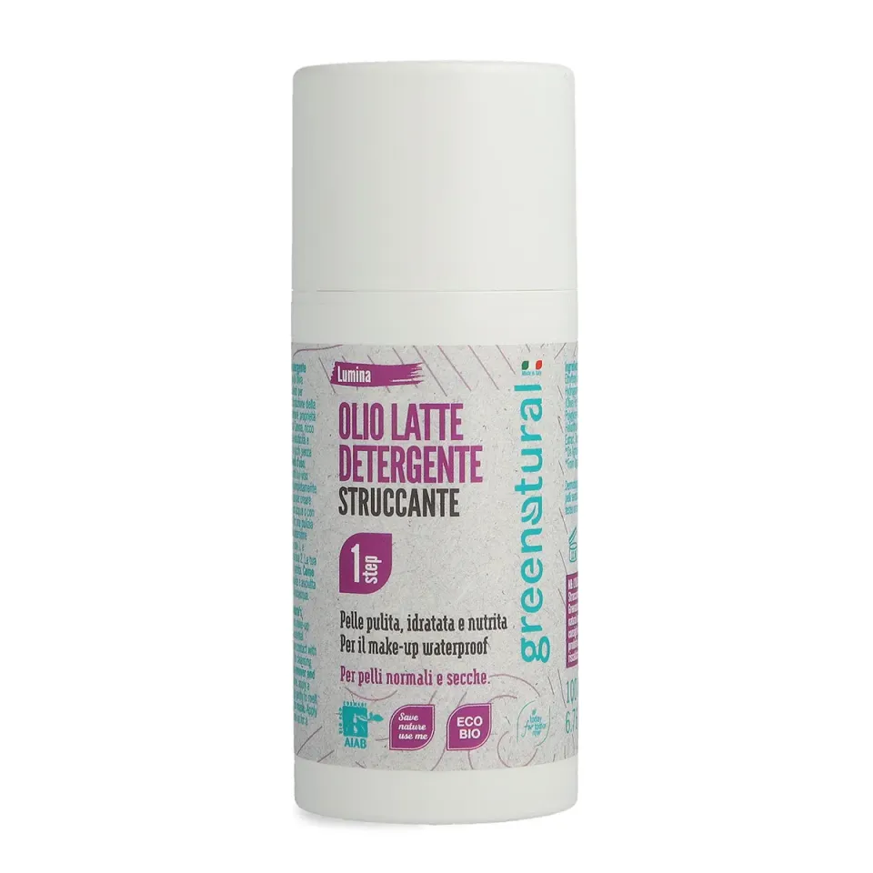 Greenatural Olio Latte reinigingsmelk make-up remover normale droge huid
