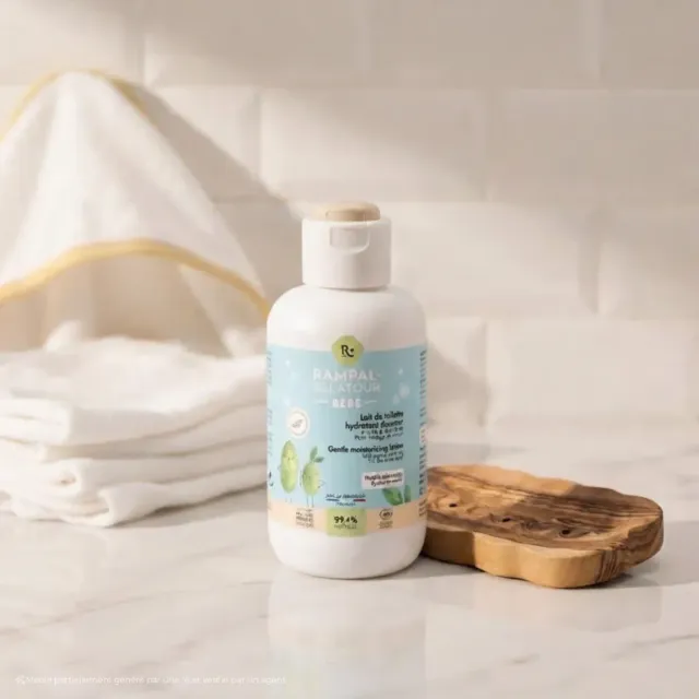 Rampal Latour Après Bain baby verzorgingsset bodymilk zeephouder